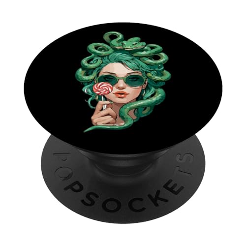 Medusa Hippie Psychedelic Snakes Greek Mythology PopSockets mit...