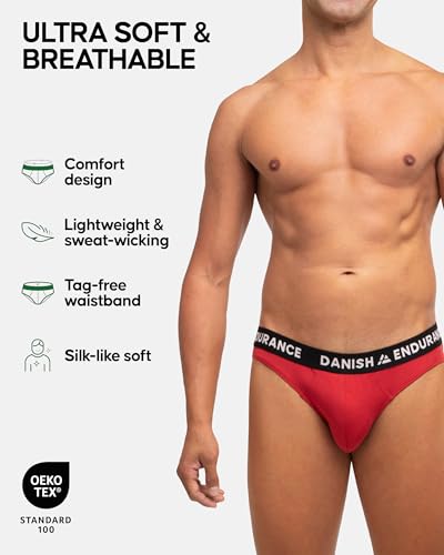 DANISH ENDURANCE Men's Viscose from Bamboo Briefs (6-Pack) – Ultra-Soft Viscose Underwear, Breathable & Tag-Free Comfort2