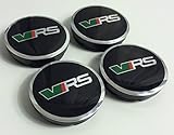 4 x Nabendeckel, Skoda-VRS-Logo-Emblem, 56 mm, Kappen als Staubabdeckungen, 5JA601151A, Sport-Performance, für Octavia Yeti Fabia Superb Citigo Roomster Mission Rapid und weitere Modelle