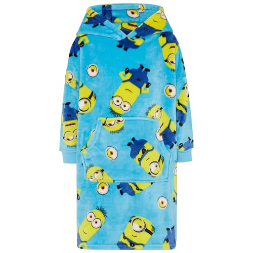 MINIONS Moi, moche et méchant - Sweat à capuche surdimensionné, bleu, 5-6 ans