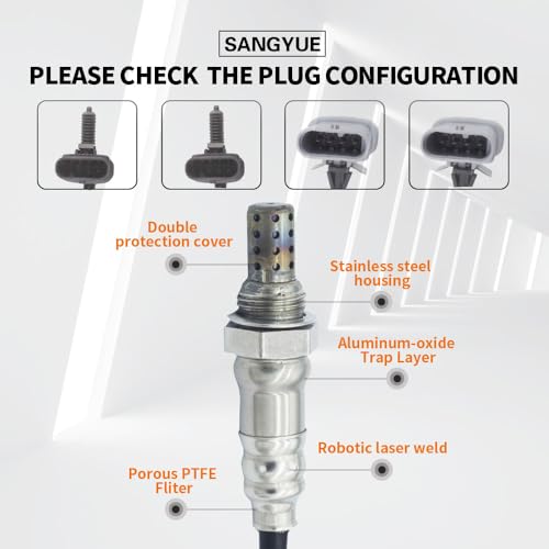 Sensor de oxígeno 4 piezas para Chevrolet y GMC 6.0L miniatura 2
