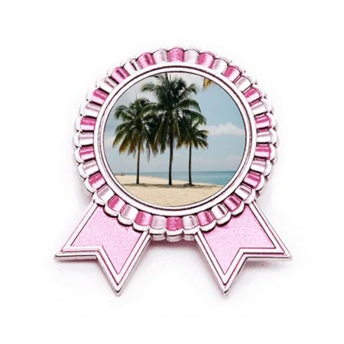Broche rose arbre de mer en métal M au design artistique de plage
