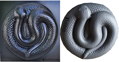 Svitmods Mold Snake Diy Statue For Garden Concrete Cement Mould Rattlesnake Garden Decor Mold Croc For Garden Figure (D72) #TOP6
