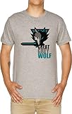 VENDAX The Great Grey Wolf Camiseta Hombre Gris