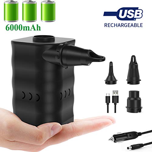 Electric Air Pump, Portable Quick-Fill Air Pump for Inflatables, Rechargeable Inflator/Deflator Pumps