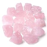 DUQGUHO Rose Quartz Natural Crystal Quartz Bulk 1' Raw Rough Healing Crystal Stones Reiki Crystal Stone Tumbling Cabbing Fountain Rocks Polishing Cutting Gemstone 200g