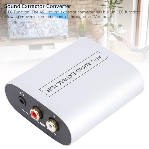 Convertidor de extracción HD ARC a estéreo analógico con divisor de audio RCA y jack 5