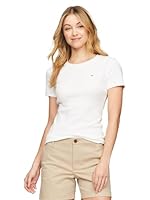 Tommy Hilfiger Women's Crewneck Favourite T-Shirt, Optic White, Small