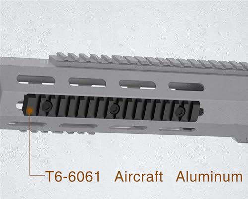 17 Slot Aluminum Picatinny Rail Accessories for Mlok, 7 Inch Long Sturdy Guide Rail, Easy to Install and Use, Comes with T-Nuts & Screws & Hex Wrench - Thumbnail 3