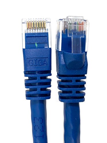 Micro Connectors, Inc. 100 feet Cat 6 Molded UTP Snagless RJ45 Networking Patch Cable - Blue (E08-100BL)