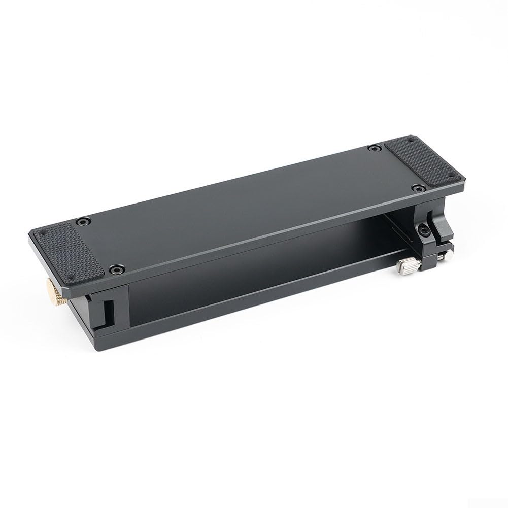 Soporte de papel de lija de aleación de aluminio con pomos independientes para herramientas de carpintería que afilan y molienda, soporte de base 220x60 mm, color plateado