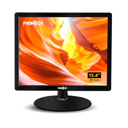 Image of FRONTECH 15.4 Inch HD LED Monitor | Refresh Rate 60 Hz,1280 x 800 Pixels | Wall Mountable Slim Stylish Design with 16.7M Colors | HDMI & VGA Ports, Built-in Power Supply (MON-0068,Black)