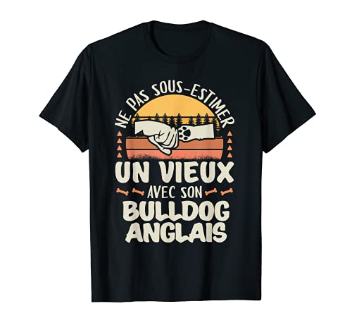 Bulldog Anglais Cadeau Femme Homme Propriétaire de Chiens T-Shirt