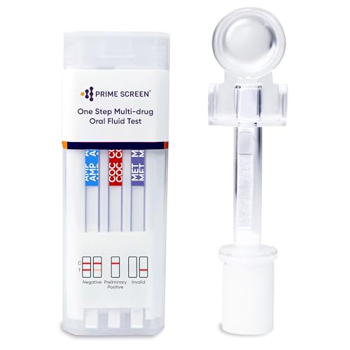 Prime Screen [1 Pack] 6 Panel Oral Saliva Drug Test Kit Employment and Insurance Testing (AMP COC MET OPI PCP THC) - ODOA-166