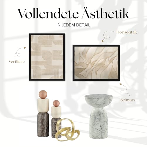 Estancia 3 Stück Schwarze Bilderrahmen aus Kunststoff, 50x70 cm – 3er-Pack 50 x 70 cm Rahmen mit Bruchsicherem Acrylglas – Moderner Fotorahmen für Wände und Tische