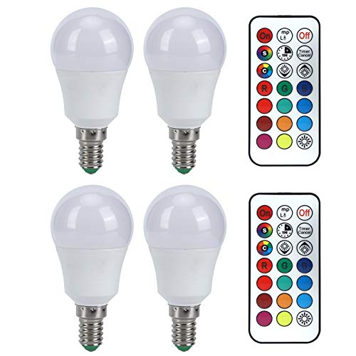 Ampoule LED RVB 45W haute efficacité 16 couleurs blanc chaud 3000K E14 - 6