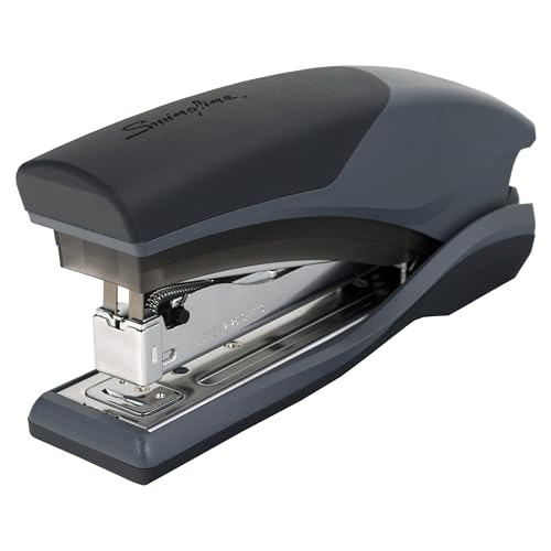 Swingline Stapler, 25 Sheet Capacity, Optima 25, Jam Free, Reduced Effort, Soft Grip, Black/Gray (66424)