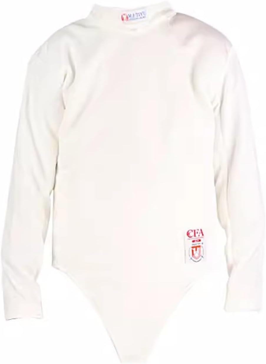 Breathable Fencing Clothing Tops, 450N Fencing Competition Clothing, Foil/Epee/Saber Fencing Equipment(Color:White Right Hand,Size:54#)