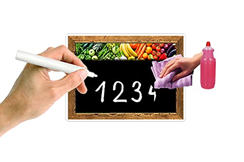 Kit 30 Segnaprezzi Plastificati Per Frutta E Verdura + Supporti E Pennarello - Cancellabili E Atossici