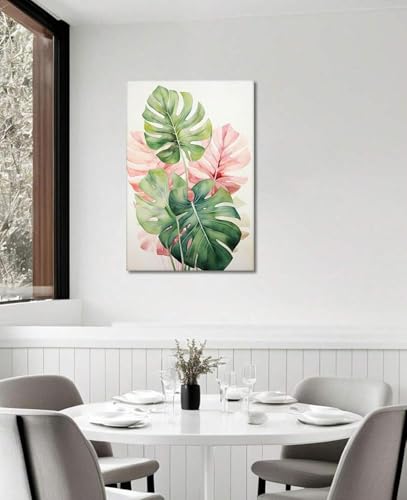 Affiche imprimée sur toile tropicale pour salon moderne bohème