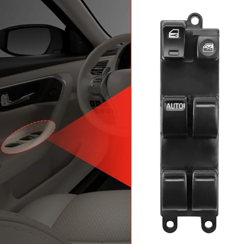 Image of Left Master Window Switch for Altima 2002 2003 2004 2005 2006 16+3 Pins Drivers Side Window Switch with Only Driver Auto Down 54018J005
