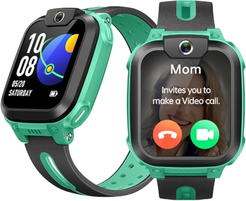 imoo Watch Phone, Smartwatch para niños 4G con videollamadas en HD, Smartwatch para niños con posicionamiento GPS en Tiempo Real, Resistencia al Agua IPX8 (Z1, Verde)