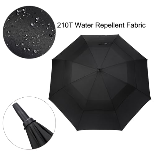 Image of G4Free 47 /54 /62 /68 Inch Automatic Open Golf Umbrella Oversize Extra Large Double Canopy Vented Windproof Waterproof Stick Umbrellas