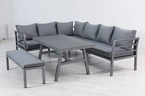 Preisvergleich Produktbild elGiga Aluminium Loungeset Anastasia Deluxe Gartenlounge