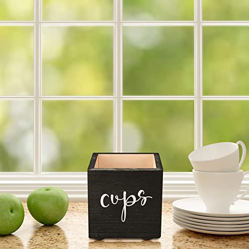 2 Pieces Bathroom Cup Dispenser Disposable Cup Dispenser 3 Oz 5 Oz Paper Cup Storage Box Cup Holder Farmhouse Drink Caddy Party Cup Holder For Wedding Kitchen Decor (Black) #TOP2