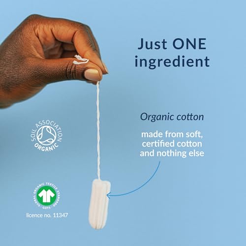 Image of Natracare 2000 Organic All Cotton Non-Applicator Tampons 20 Count, 3 Pack