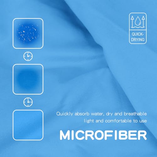 jooeer Surf Poncho Towel for Kids Microfibre Hooded Changing Beach Towel Dress for Boys Girls Pool Swimming Camping Travelling Bathing - Image 3