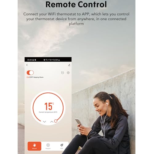 Smart Thermostat, APP&Voice Control, Multi-Schedule Programmable Wi-Fi Thermostat, Touch Screen Remote Control - Image 3