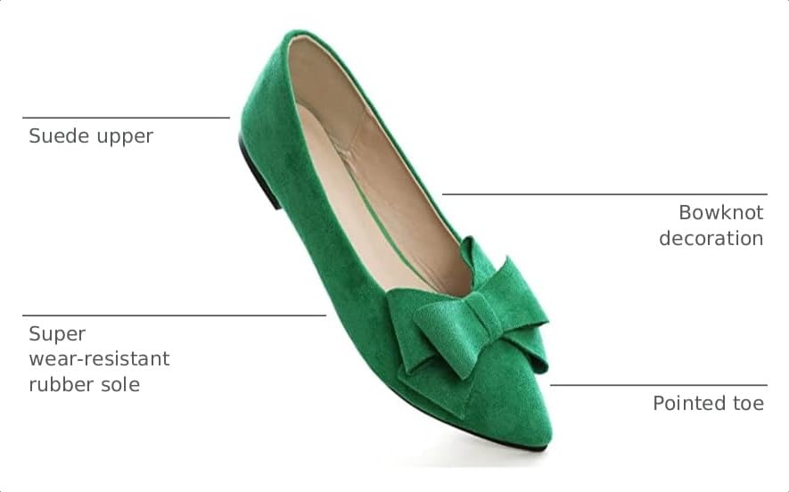 Image of TN TANGNEST Women Fashion Bowknot Flats Comfort Pointed Toe Dress Shoes