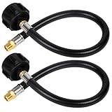 SHINESTAR 15 Inch RV Propane Hose, Propane Tank Hose for RV Two-Stage Propane Regulator, 1/4 Inch Male NPT x QCC-1, 2 Pack