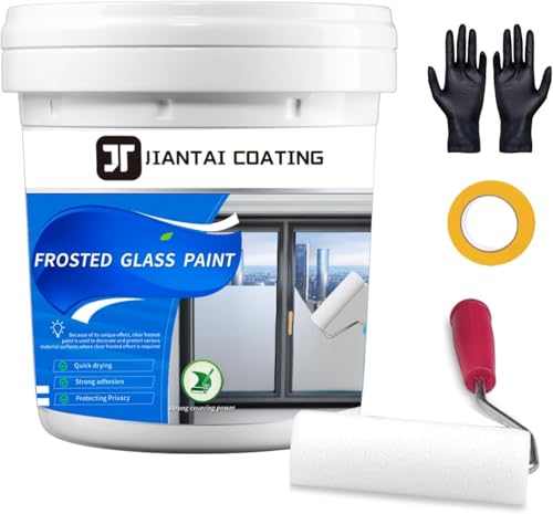 Frosted Glass Paint, Privacy Window Paint With Tools, 16Oz, Waterproof & UV Resistant for Glass...