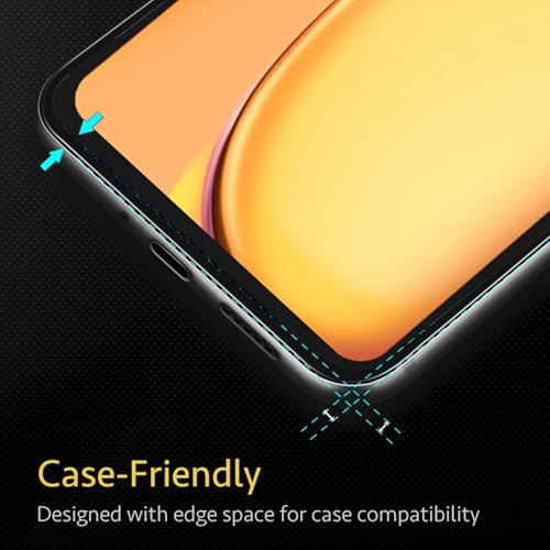 Image of Premium Tempered Glass Screen Protector Compatible For Redmi 13C / Poco C65 Cellphone (6.74 Inch,Pack Of 1)|Edge To Edge Coverage Full Protection With Installation Kit