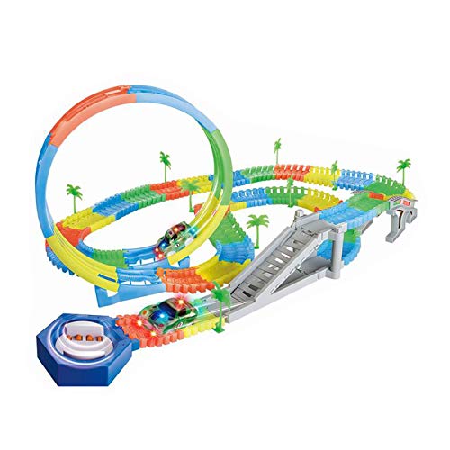 Preisvergleich Produktbild MCalle Autorennbahn Leuchtend, Night Light, Glow in The Dark
