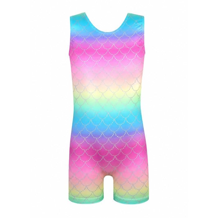 HOZIY Gymnastics Leotards for Girls Unicorn Aurora Rainbow Mermaid Dinosaur Cupcake Sparkle Biketard Toddlers Kids Children