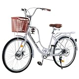 【High Quality Materials-Vintage Bike】singular speed gears, 24 inch wheel, alloy dual dis brakes, traditional and classic looking hi-tensile steel frame with low step over 【Classic Design】the bike is a real everyday hero and suitable for everyday use,...