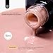 Beetles Builder Gel for Nails, 8 in 1 Nude Brown Colored Strengthener Gel in a Bottle for Nail Extension Building Apex UV LED Lamp Cured DIY at Home Beauty Gift Sets for Women,Base Coat Need