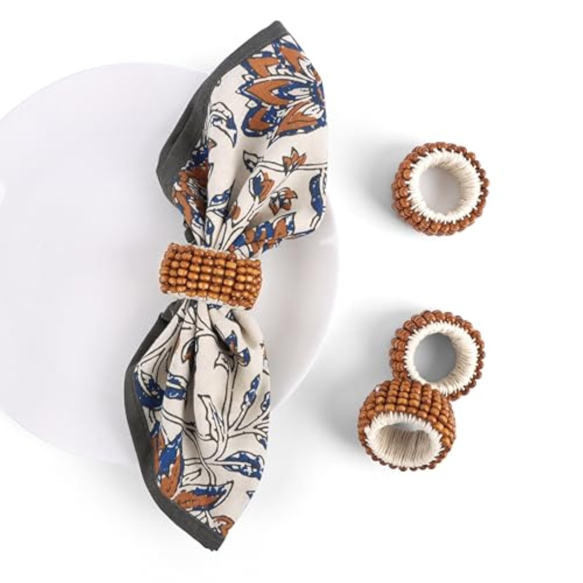 Set of 4 Decorative Napkin Rings, Elegant Table Decor