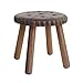 Sturdy stool - Solidne drewniane stołek biscuitowy czarny drewno orzechowe małe ławka bukowa zabawa kreatywna kreskówka okrągły lakierowany mały stołek Różnorodność kolorów Opcjonalnie (Kolor: stołek