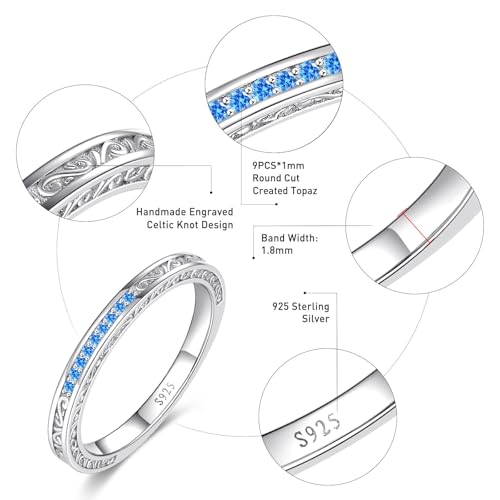 Image of Vintage Celtic Knot Women's Engagement Ring Sets 925 Sterling Silver /14K Gold Plated Stackable Wedding Bands Rings AAAAA Cubic Zirconia Women Bridal Sets Wedding Ring Band Width 1.8mm Size 5-9