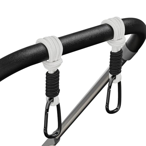 SURDOCA Baby Stroller Hooks, Stroller Clips and Hooks for Diaper Bag, Mommy Bag Hook for Stroller Heavy Duty, Universal Stroller Hanger and Strap, Stroller Accessories for Mom