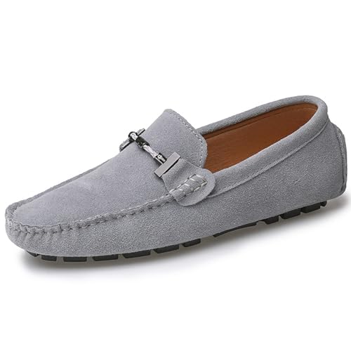 Mocassins Homme Daim Confort Contre la Transpiration et Pieds Douloureux