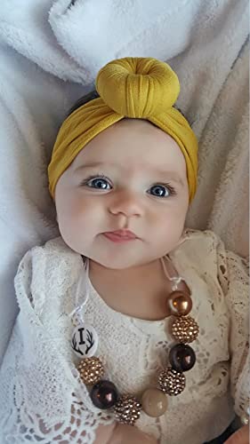 Newborn Turban Knotted Headbands - Toddler Infant Baby Girls Rond-Dot Headwrap2