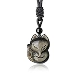 Größe des Anhängers: 2.8*2.1*1.1cm, mit einmal 6mm Obsidian Gold Perle