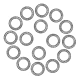 HOLIDYOYO 20Pcs M10 Manganese Steel Anti-Vibration Wedge Locking Washers Set for Secure Fastening in Industrial and DIY Applications
