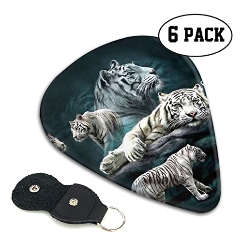 Ensemble de 6 médiators de guitare White Tigers pour guitare acoustique, guitare électrique, basse, ukulélé – fin, moyen… - Les Beatles, Paul McCartney, John Lennon, RIngo Starr, George Harrison Ensemble de 6 médiators de guitare White Tigers pour guitare acoustique, guitare électrique, basse, ukulélé - fin, moyen… – Image 3