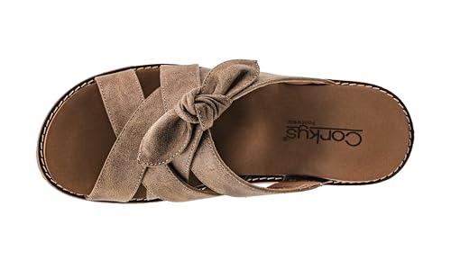 Corkys Footwear Women's Bowdacious 2.5-Inch Wedge - Features A Cork Heel, An Elegant Strappy Upper With A Unique Bow, And Memory Foam EVA Insoles For All Day Comfort4